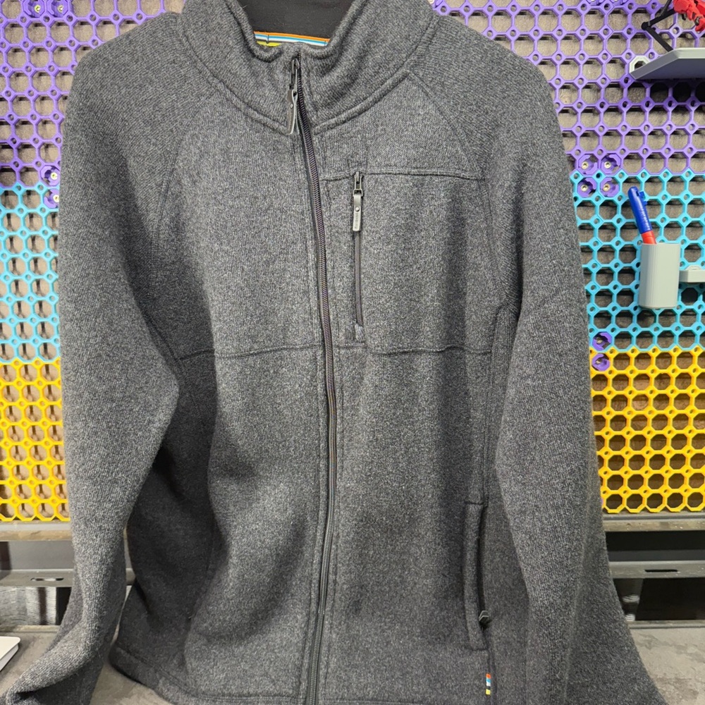 Smartwool Grey Full-Zip Merino Sweater